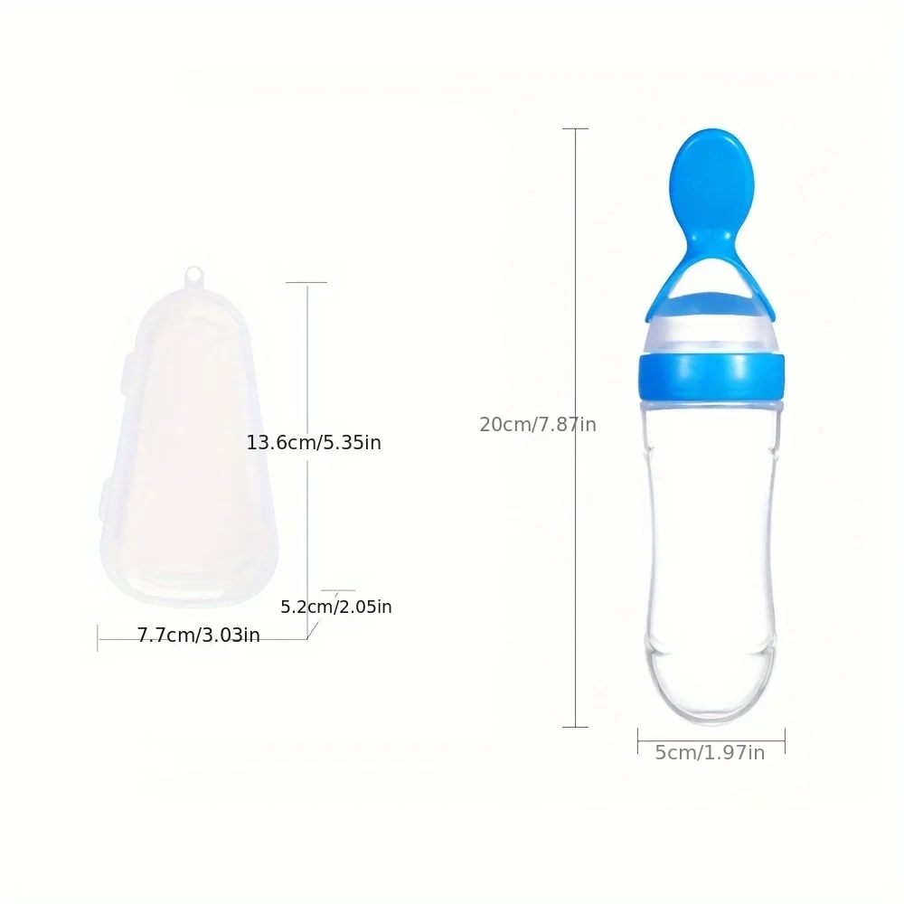 Silicone Cutlery Set Baby Cutlery Silicone Fruit Feeder Silicone Baby Bottle Silicone Milk Bottle Silicone Teething Pouches Baby food feeding set silica gel rice paste feeding bottle silica gel fruit and vegetable bag free 2 bite bags