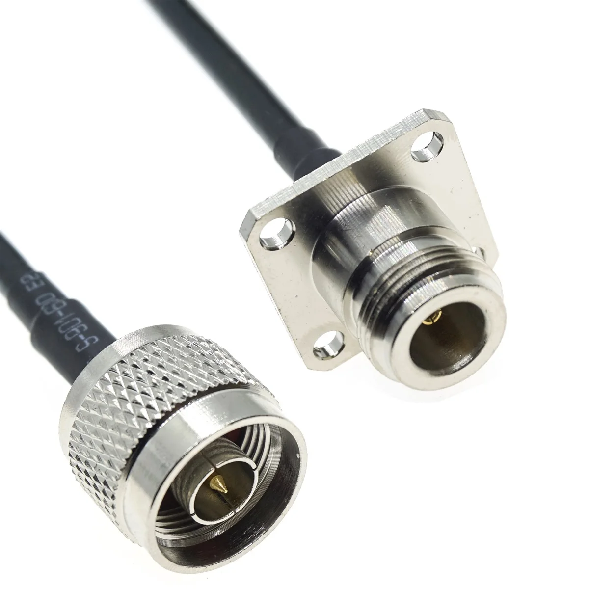 

RG58 N Male to N Female 4 Hole Crimp RF Coax Pigtail Jumper 50ohm Cable