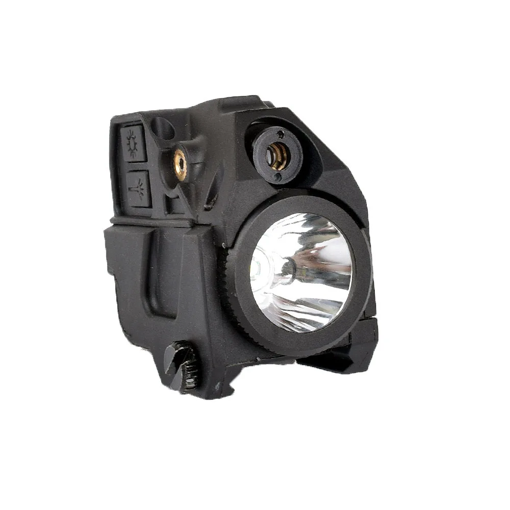 Tactical LED Flashlight Green Laser Sight Combo Pistol Light Compact Magnetic Charging Strobe Weapon Light for 20mm Rail