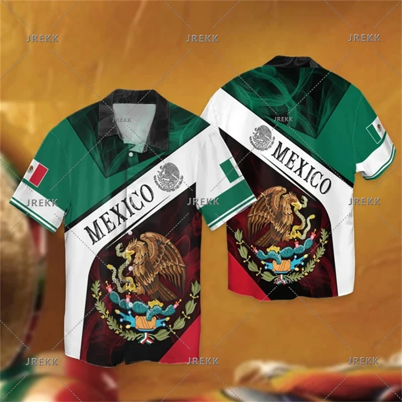 thumbnail image 1 of Camisas para hombre, fiesta mexicana, camisetas creativas con estampado 3D, nuevas camisas hawaianas casuales holgadas sin bolsillos de manga corta de alta calidad, 1 of 5