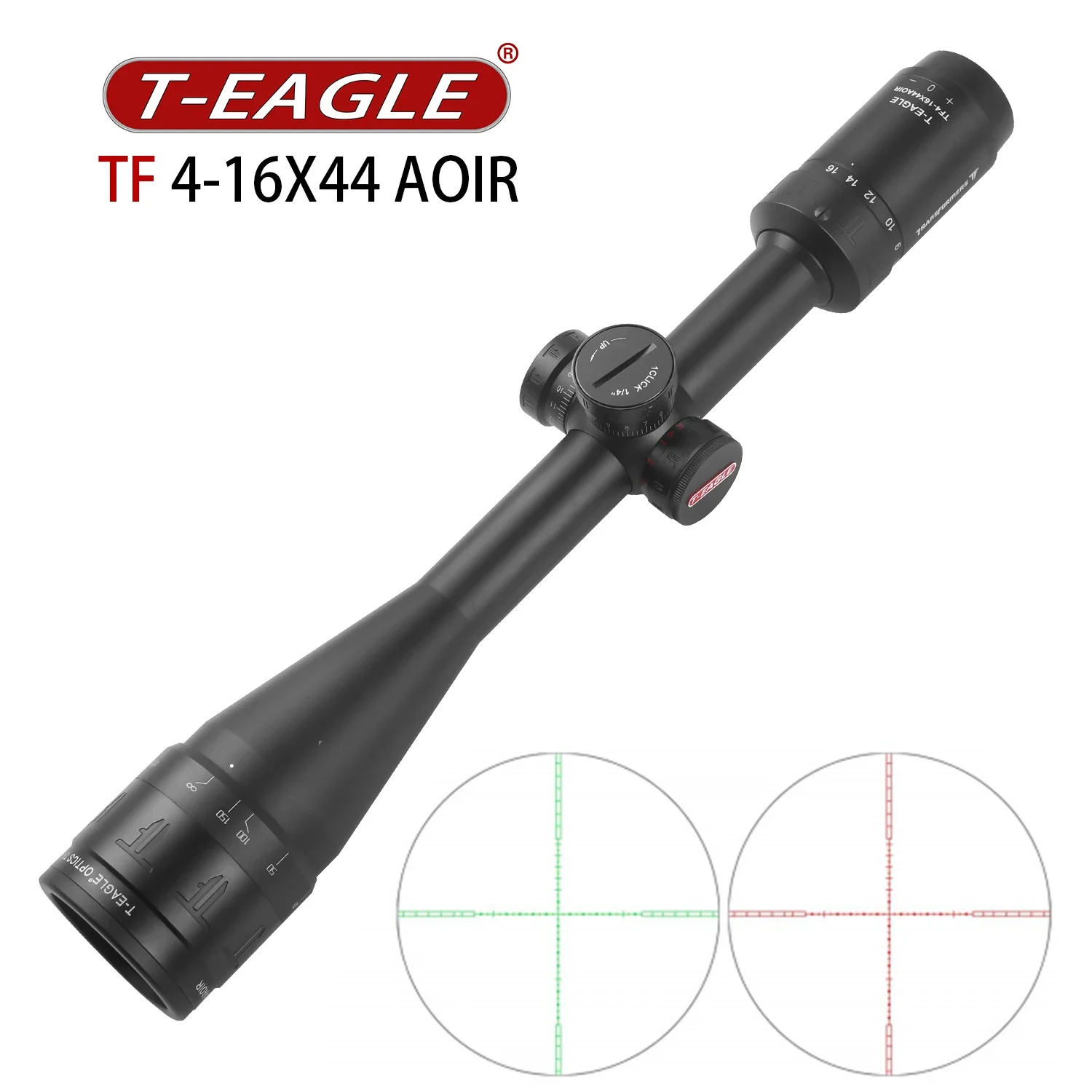 

T-EAGEL TF4-16X44AOIR Tactical Hunting Weapons Accesssories Opitical Sights Airsoft Pistol Rifle Glock Riflescope Fits .223 .308