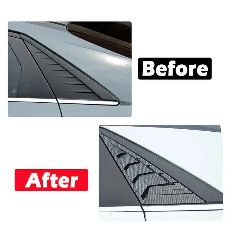 Car Rear Louver Window Side Shutter Cover Trim Sticker Vent Scoop Accessories For Hyundai Elantra car rear window cover