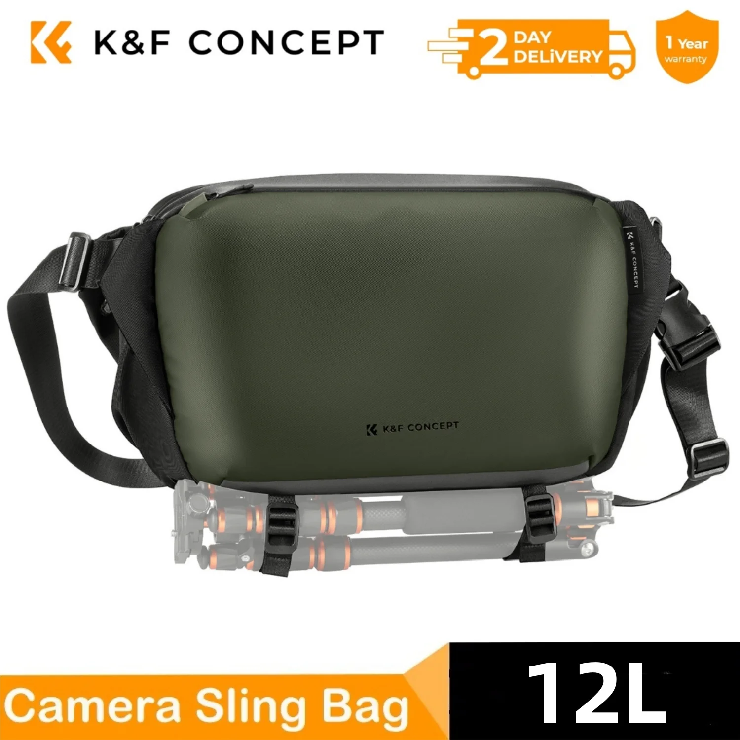 K&F Concept 12L/10L Camera Sling Bag Waterproof Travel Photography