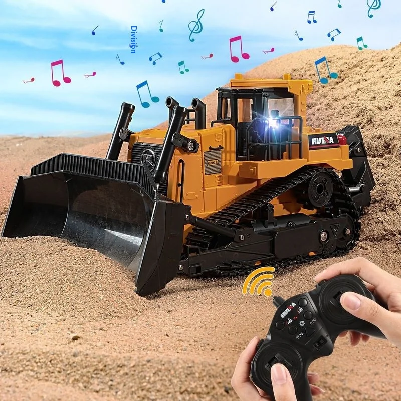 Huina 1554 1:16 Rc 불도저 11CH 원격 제어 불도저 트럭 Huina1554 전기 엔지니어링 차량 모델 장난감 어린이 선물
