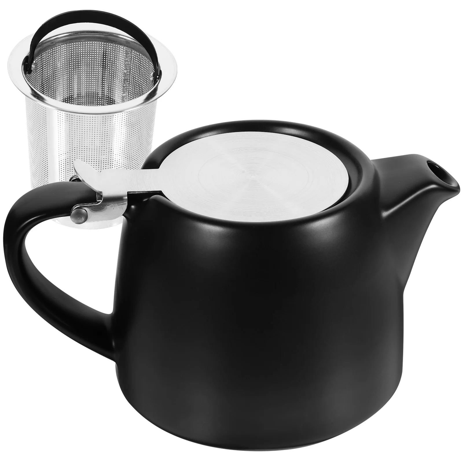 

Ceramic Tea Pot with Metal Strainer Kitchen Tea Pot for Loose Tea Flower Tea