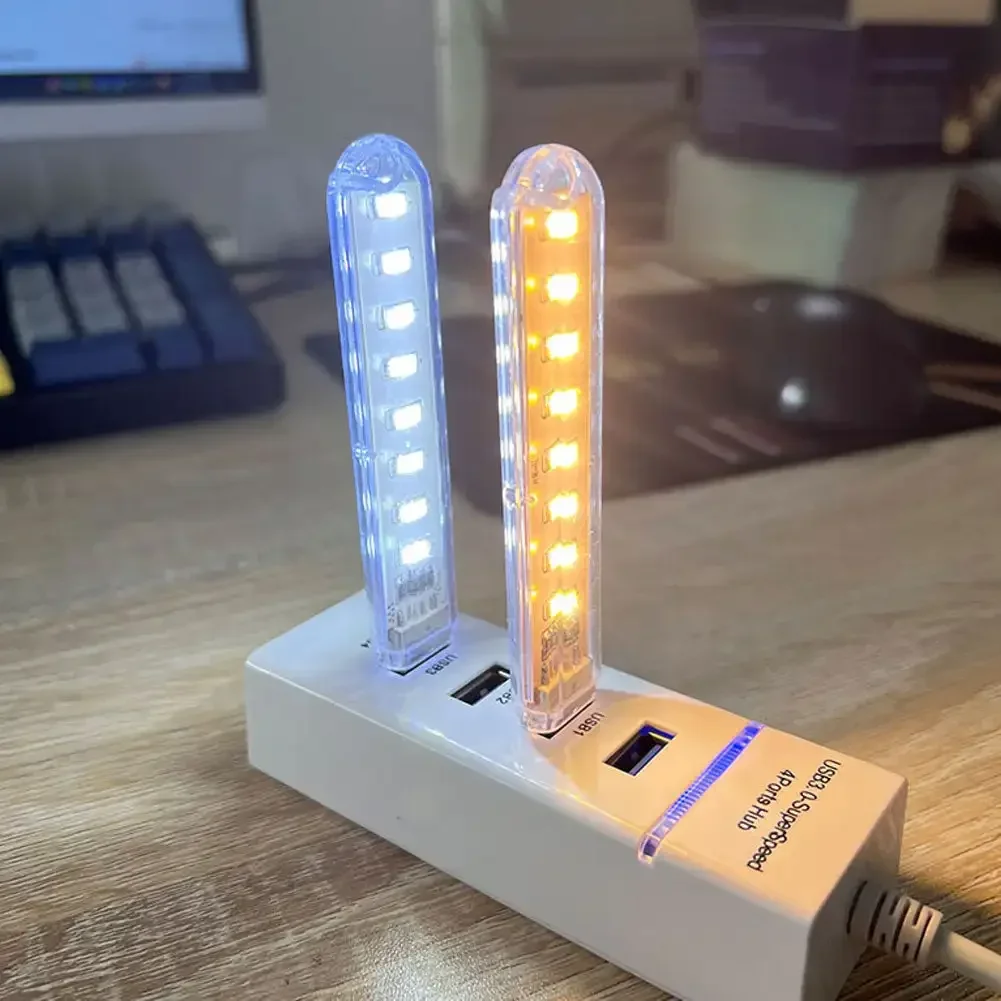 DC5V USB 8LEDs LED Night Light With EU US Plug U disk Red Yellow White Blue Green Purple Colored Lamp For Bedroom Decoration Led Night Light Night Light Led Night Lamp