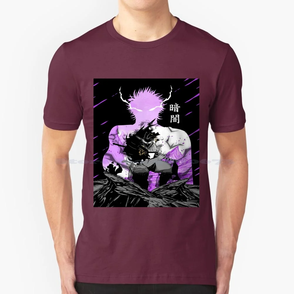 Maglietta Black Clover 100% Cotone Tee Asta Black Clover Luck Black Clover Manga Black Clover Anime Charmy Black Clover Nero