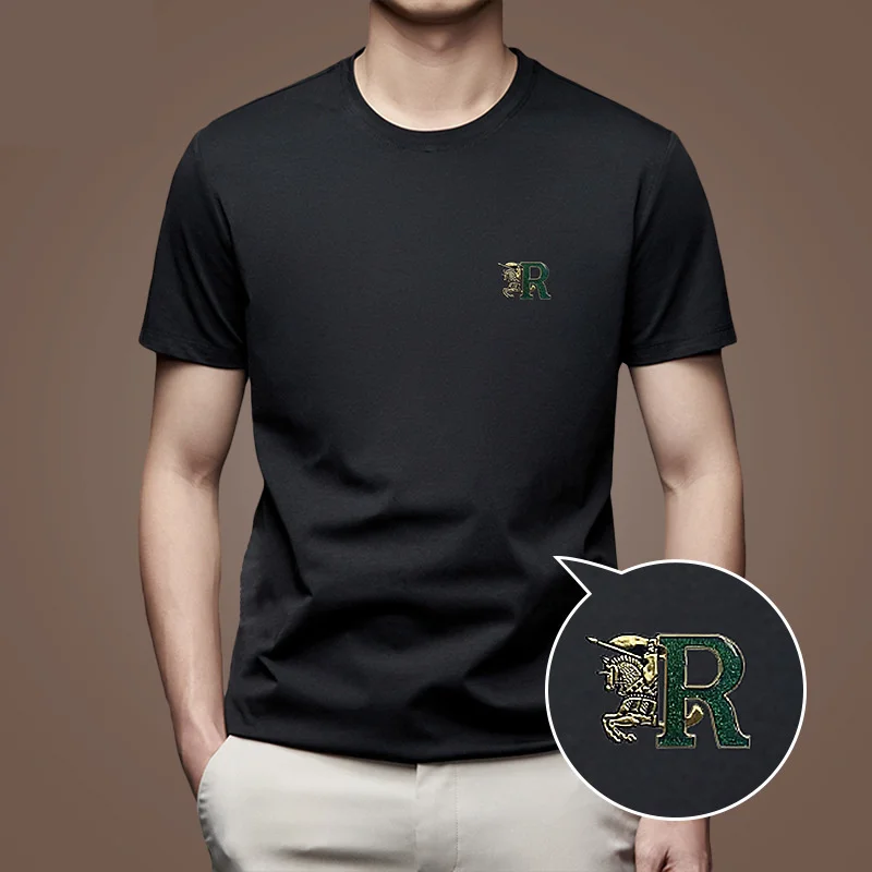 Woodpecker Sommer Kurzarm Herren Rundhals Atmungsaktive Unterlage Modale Sweatshirt Halbarm Bedrucktes Mode T-Shirt_voghion.com