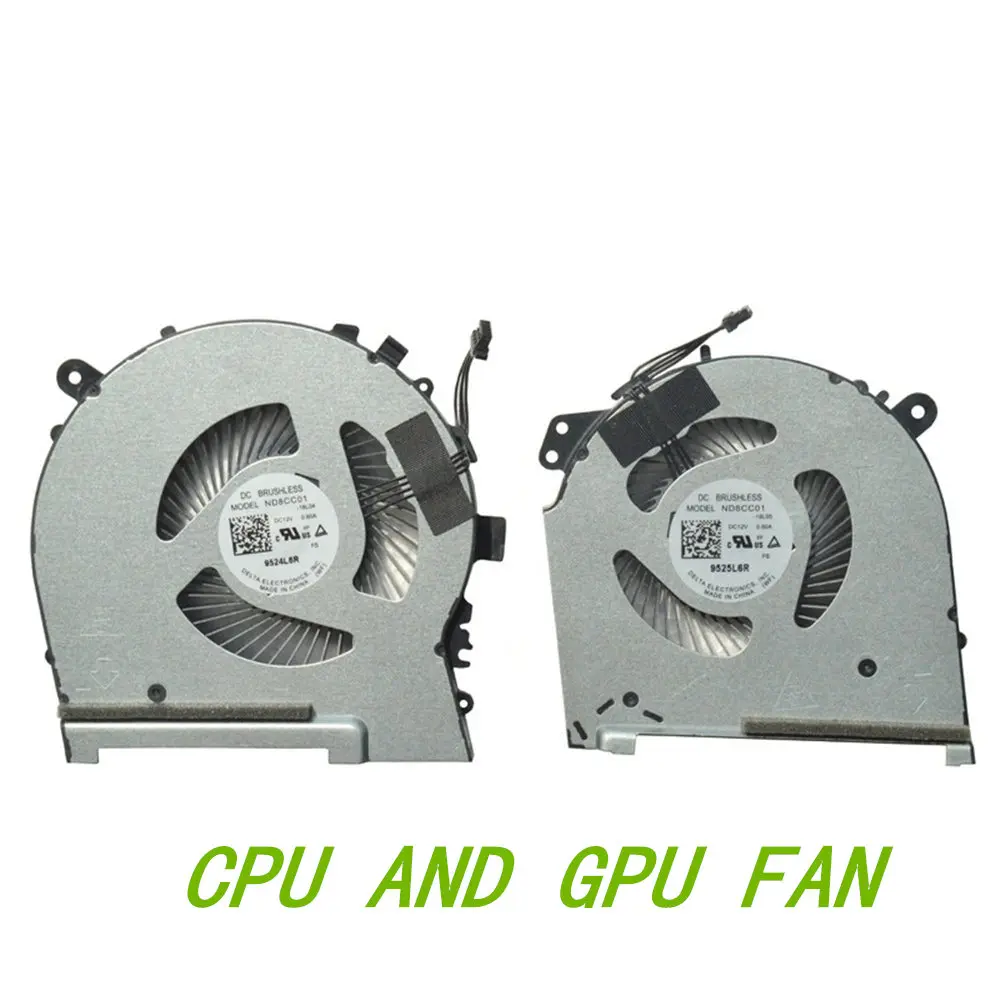 Computer CPU Cooling Fans For HP OMEN Air 15-dh0161TX 15-DH TPN-C143 L64445-001 ND8CC01 -18L04 -18L05-18L06-18L07 12V Cooler Fan