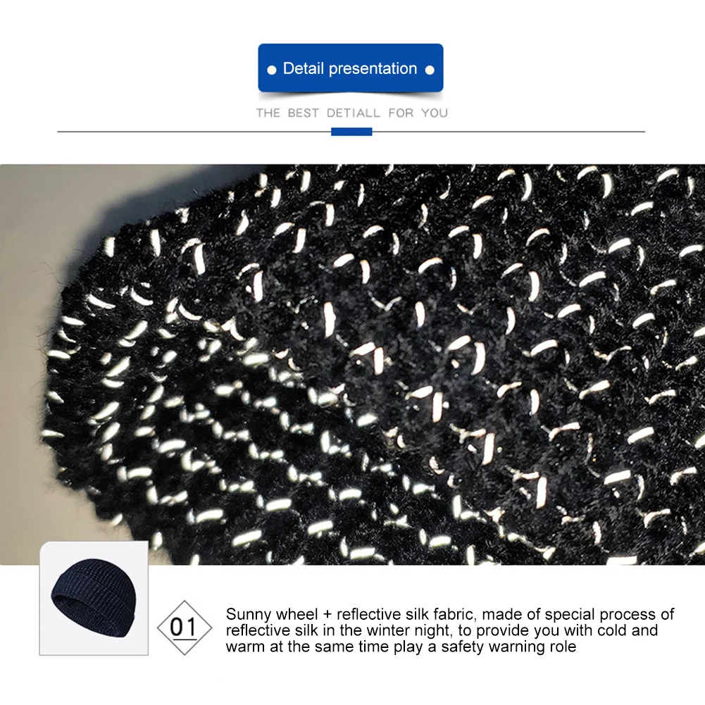 Unisex Winter Reflective Beanie 