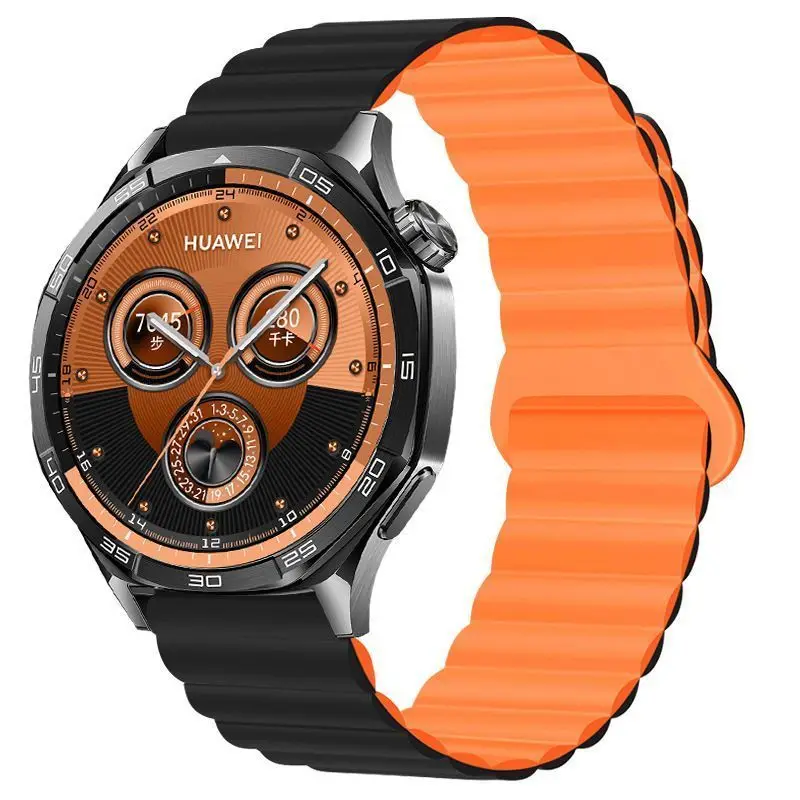 Magnetic Loop Silicone Link Bracelet, 20mm/22mm Band Strap