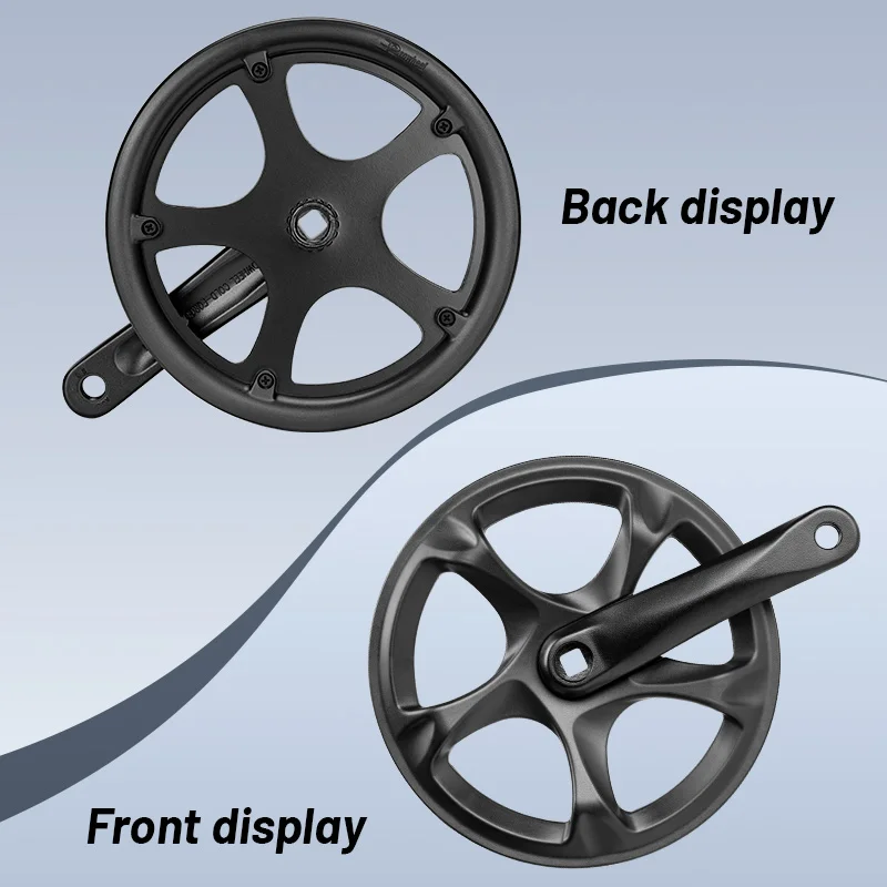 Bike Crankset 52T Single Chainring 152mm Crank Arm Set for 6/7/8 Speeds City Bike Fat Bike E-Bike Folding Accessories bike chainring bike crank bike crankset bicycle parts