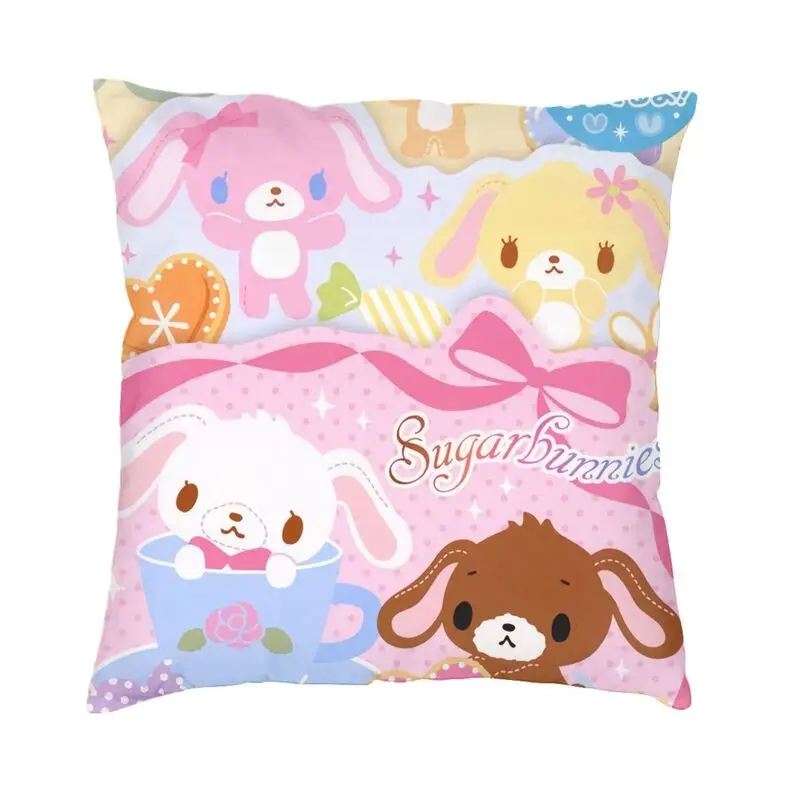

Personalized Anime Manga Cartoon Rabbit Sugarbunnies Throw Pillow Case Decoration 3D Double-sided Printing Cushion Cover for Car