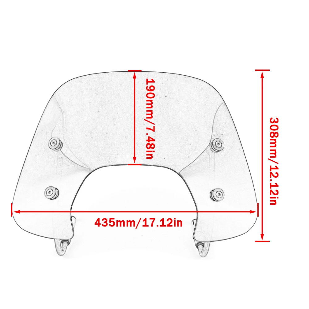 Parabrezza per Piaggio Vespa Sprint 150 2016 2017 2018 2019 2020 2021 parabrezza moto deflettore del vento accessori per Scooter - immagine 6