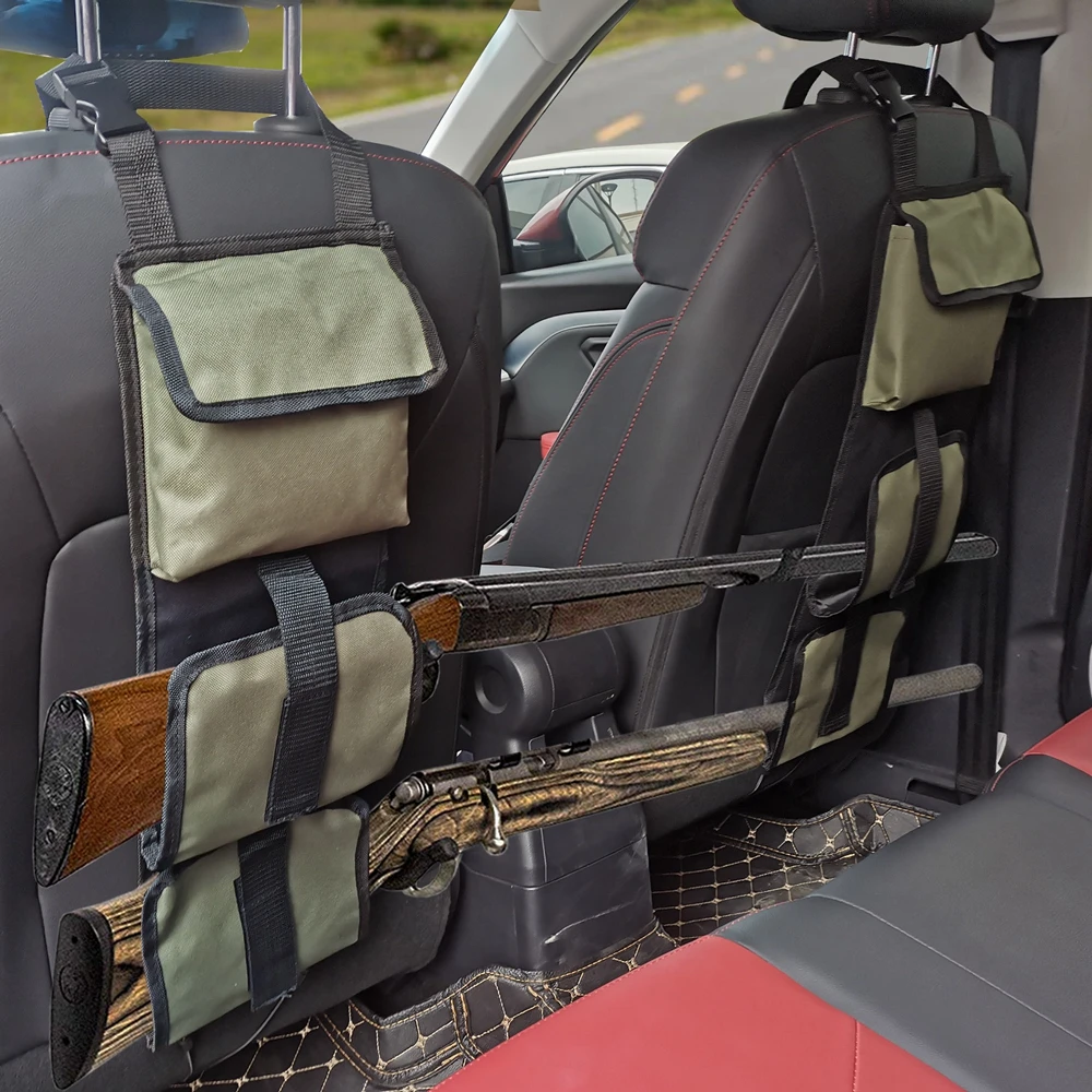 

Car Seat Back Gun Rack Gun Sling Bag Camo Front Seat Vehicle Gun Organizer Holder for Hunting Rifles/Shotguns Hunting Accessory
