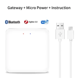 Smart Life Home Bridge: Zigbee 3.0 Wireless Gateway Hub with WiFi & Bluetooth Integration - 5V 1A (Multi-mode Gateway)