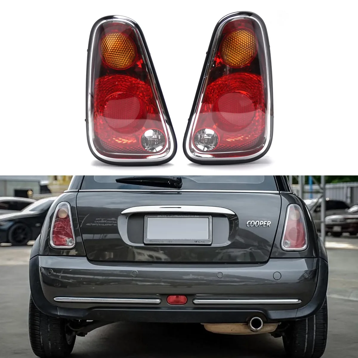 

Car Tail Light Rear Lamp Assembly Without Bulbs Left Right For MINI R50 R52 R53 2004-2008 63217166955 63217166957 63217166956