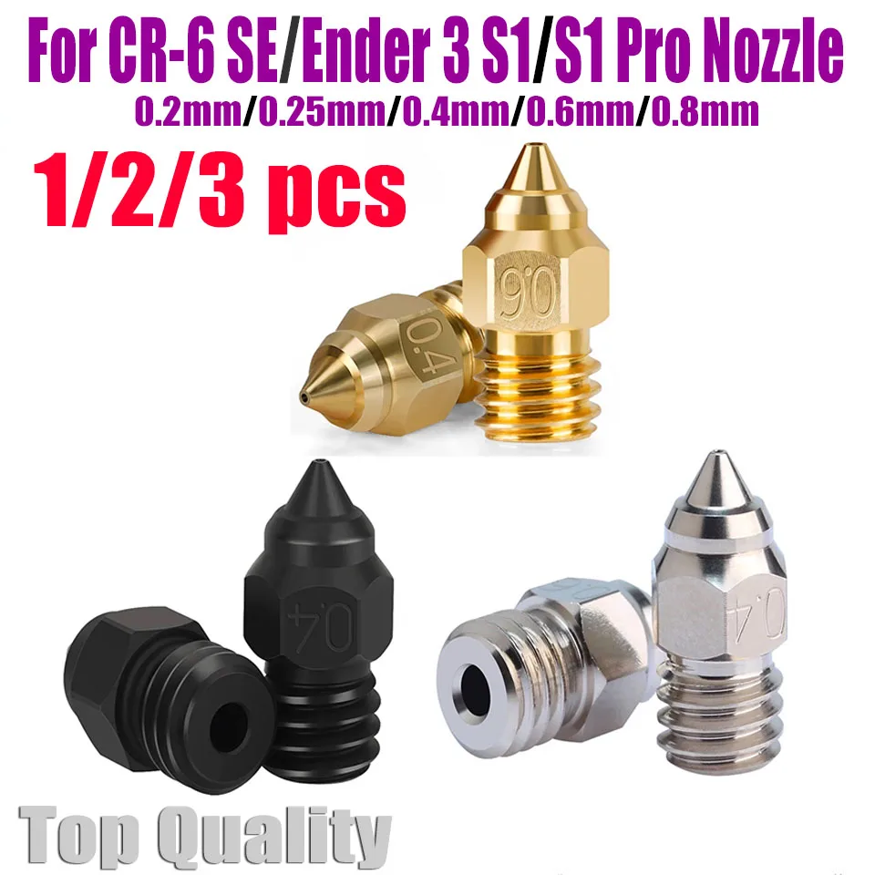 

For CR 6 SE Nozzle Hard Steel Brass Copper Plated 3D Printer Parts Nozzles for CR6 SE CR5 PRO Ender 3 S1 pro CR10 V2 Ender 5