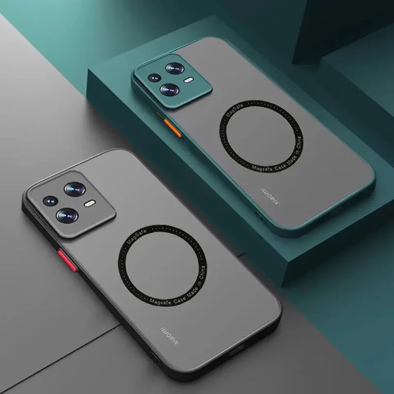 

For Matte Transparent Xiaomi Mi 13 Ultra 12T 12T Pro 12 12 Pro 12 Lite Case Magnetic Magsafe Luxury Shockproof Phone Case