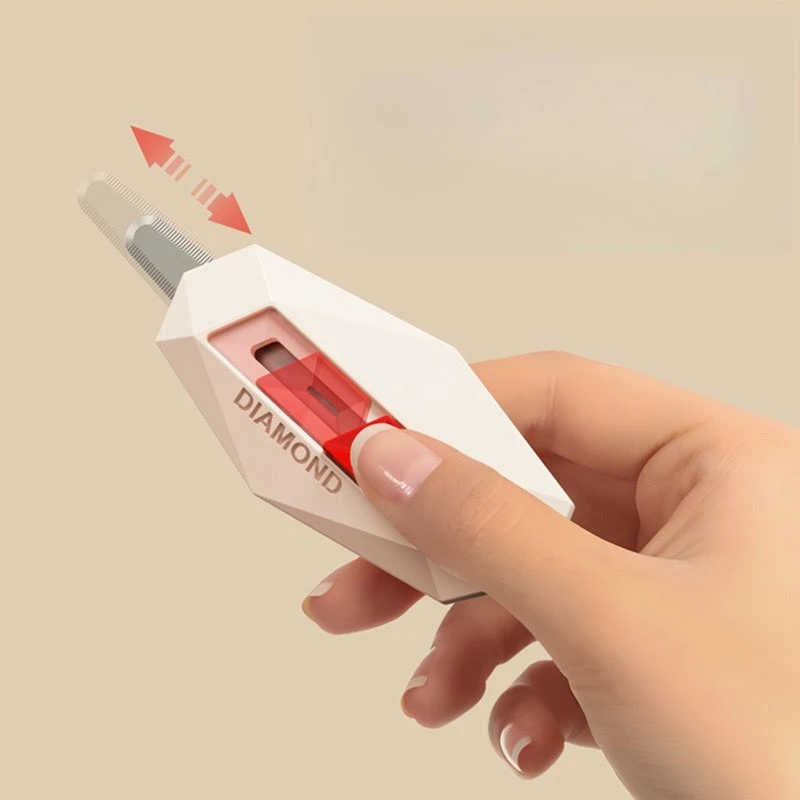 다이아몬드 디자인 언박스 나이프 안전 라운드 헤드 커터 자석식 카톤 박스 커터 포장 개봉용 레터 커터 유틸리티 나이프