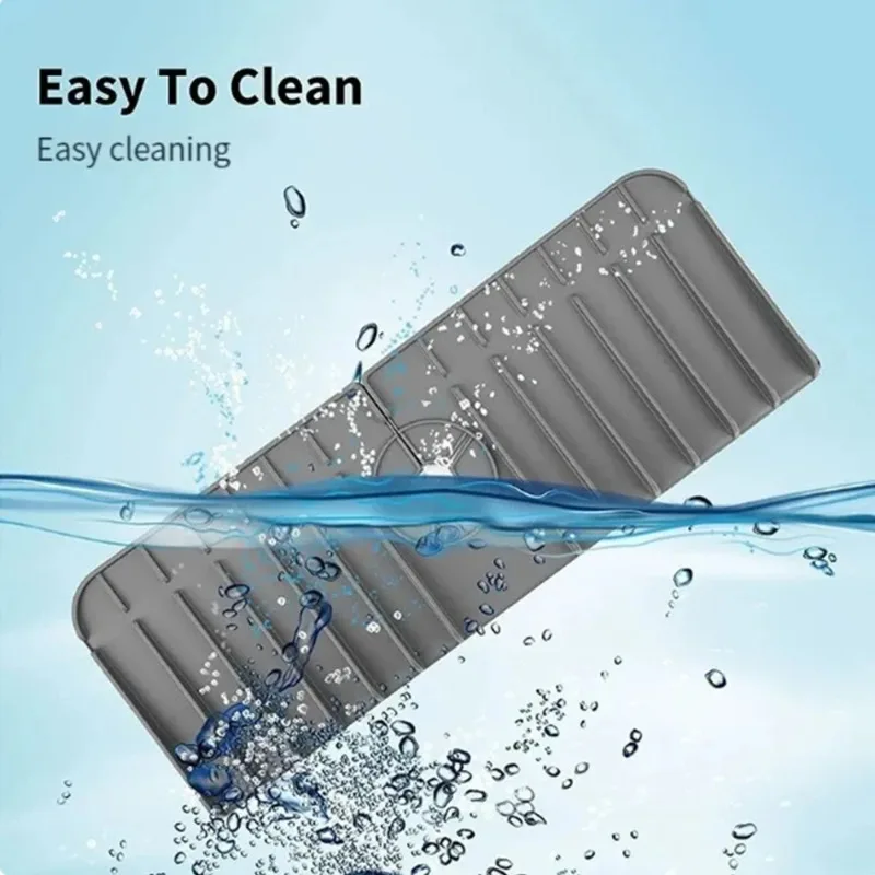 Silicone Drain Pad Multifunctional Sink Faucet Kitchen Drain Pad 37cm Splash Proof