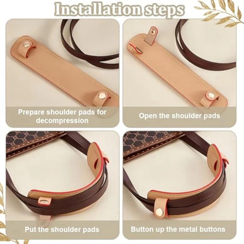 5Pcs Shoulder Strap Pads,Handbag Handle Wrap Cover, Replacement Strap Protector For Tote Bag,Backpack,Travel Bag