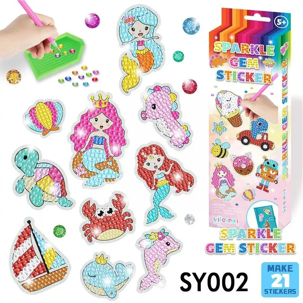 12PCS Big Gem Diamond Painting Kit Create Your Own Sweets Diamond Art  Stickers 5D Diamond Painting by Number for Kids Beginner