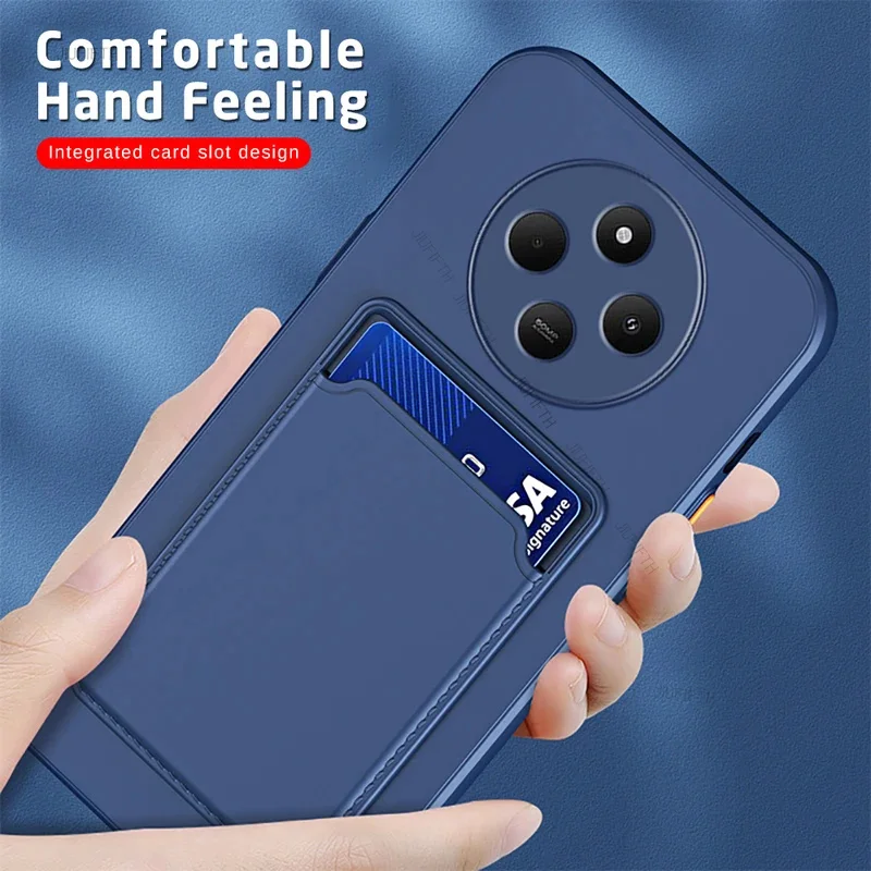 Luxury Silicone Wallet Card Holder Phone Case - Shockproof Coque