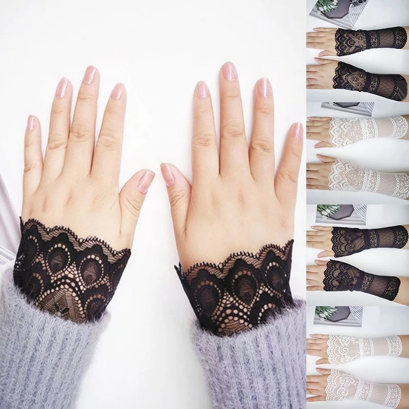 

Съемные кружевные оборки, Поддельные рукава, Женский весенне-осенний дикий свитер, декоративные рукава, рукава до локтя, манжеты, универсальные поддельные манжеты