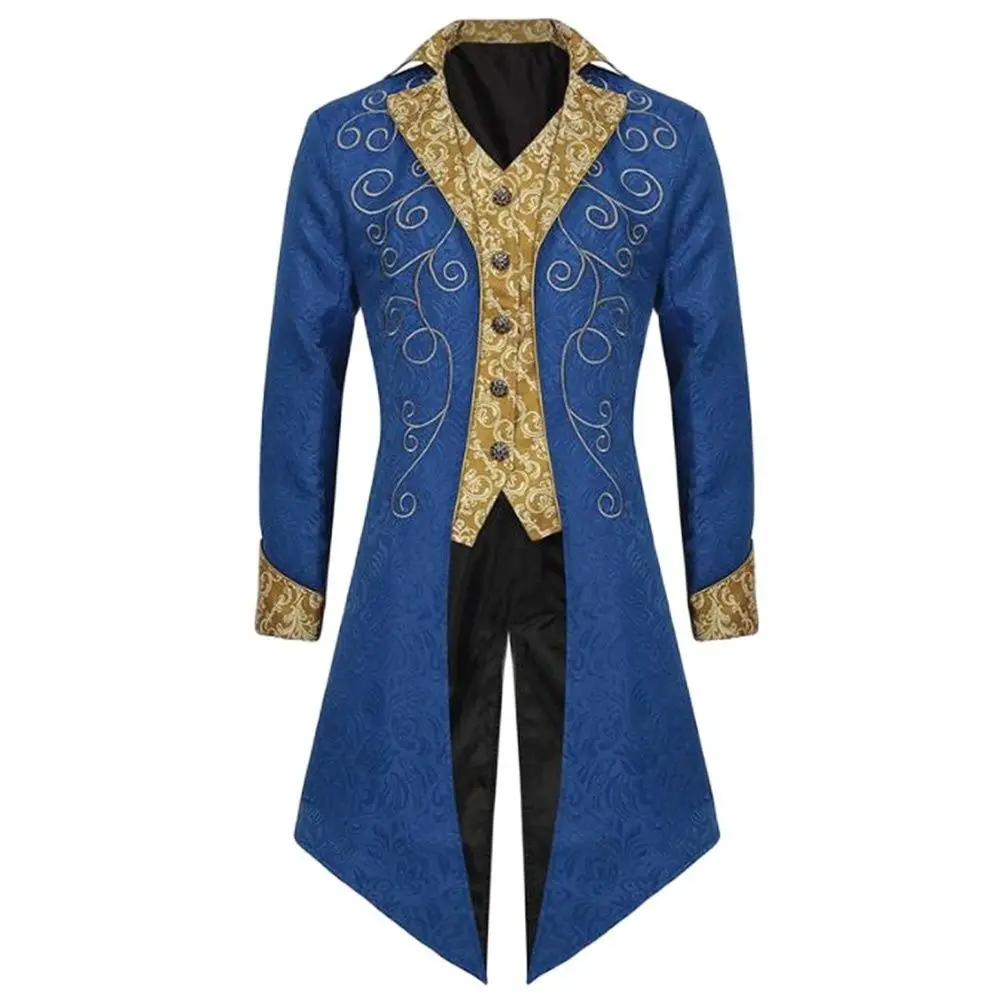 

Steampunk Vintage Victorian Long Sleeve Windbreaker Medieval Vintage Suit Prince Costume For Men Medieval Tuxedo