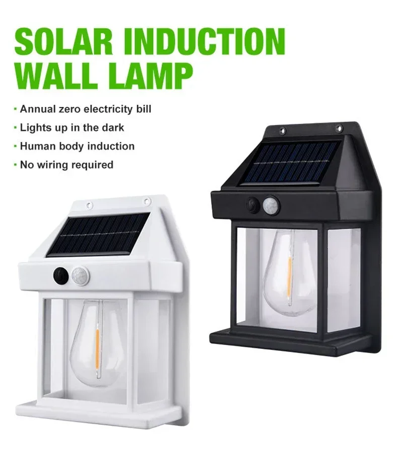 Description Picture 2 of itemSolar Wall Lamp Outdoor Waterproof Intelligent Induction Wireless Dusk to Dawn Porch Lights 3 Modes Motion Sensor Night Light