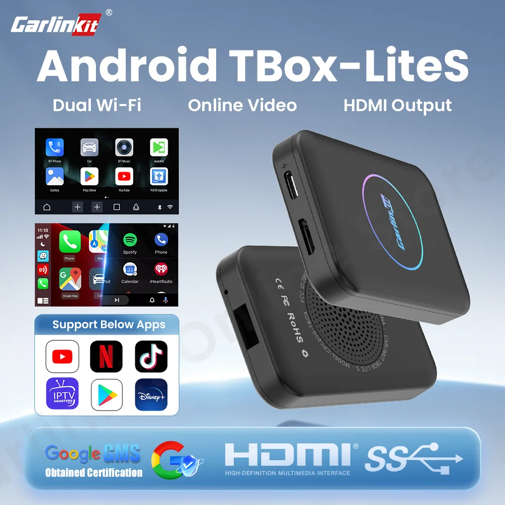 CarlinKit LiteS Android Tv Box Android auto CarPlay Wireless Adatper for Netfilx Youtube IPTV Spotify Skoda Volvo Honda Toyota