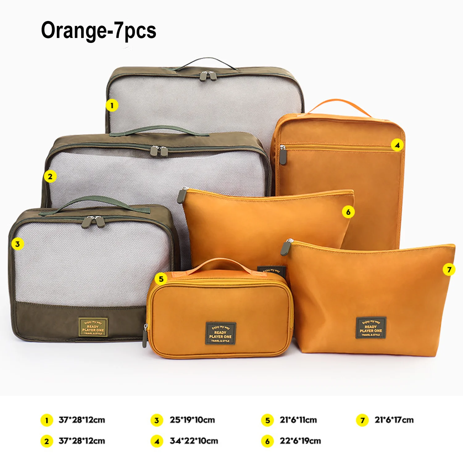 7-Piece Lightweight Travel Packing Cube and Organizer Set