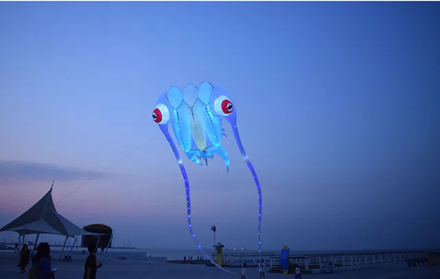 free shipping led trilobites kite for adults kite string line windsurfing papalote outdoor toys sport professional kite koi carp 4