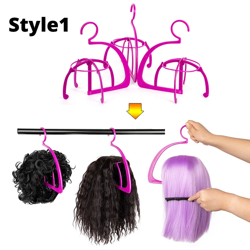 Plussign Top Wig Hanger For Multiple Wigs Multifunctional Adjustable Wig Stands Plastic Hat Display Wig Head Holders 1Pcs/Lot