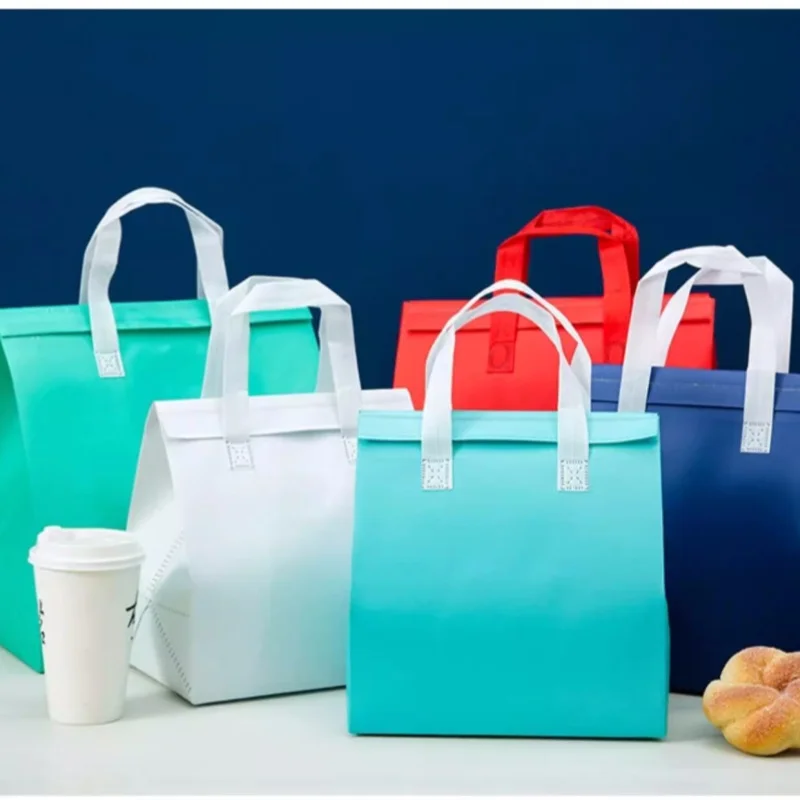 Wholesale 500pcs Custom Logo Reusable Non-Woven Thermal Cooler Bags – Insulated Picnic ... - SKU RNTB1655 - UGI Packaging