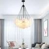 Modern Glass Ball Hanging Chandelier for Living Dining Table Room Decoration Kitchen Lamps Gold Black LED Ceiling Pendant Light 2