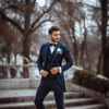 Men Suits 3 Piece Fashion Peak Lapel Single Breasted Tailcoat Chic Party Wedding Groom Prom Male Suit (Jacket+Vest+Pants) 2