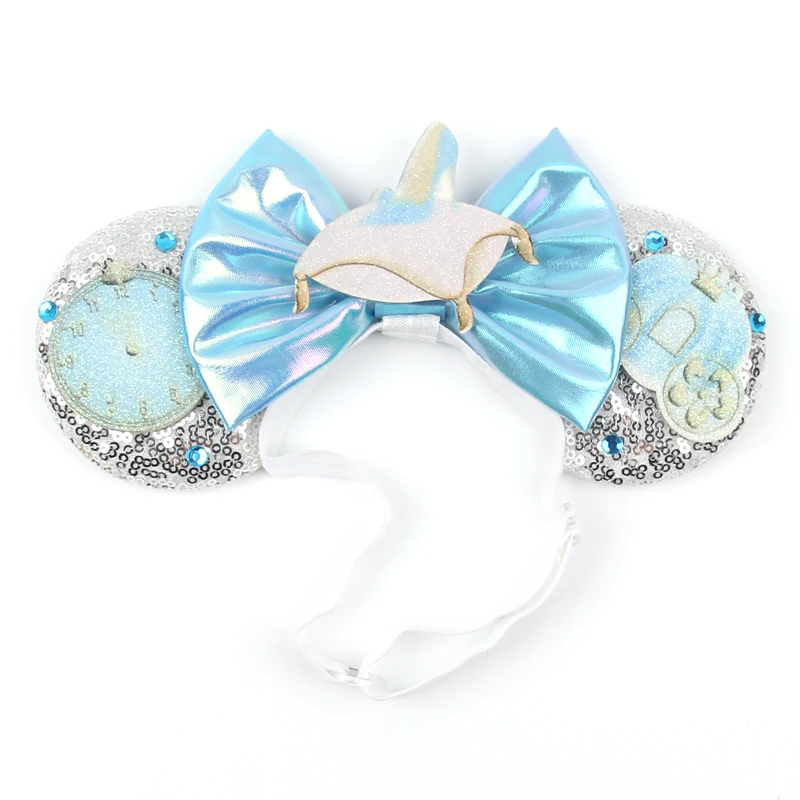 Neue Mickey Mouse Ohren Elastische Stirnbänder Prinzessinnen-Ohren Modische Glitzer Verstellbare Haarbänder DIY Haaraccessoires – Detail 10