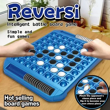 Gioco di Strategia con Tavola Reversibile per 2 Giocatori, Allenamento Logico Educativo, Rompicapo per lo Sviluppo Cerebrale