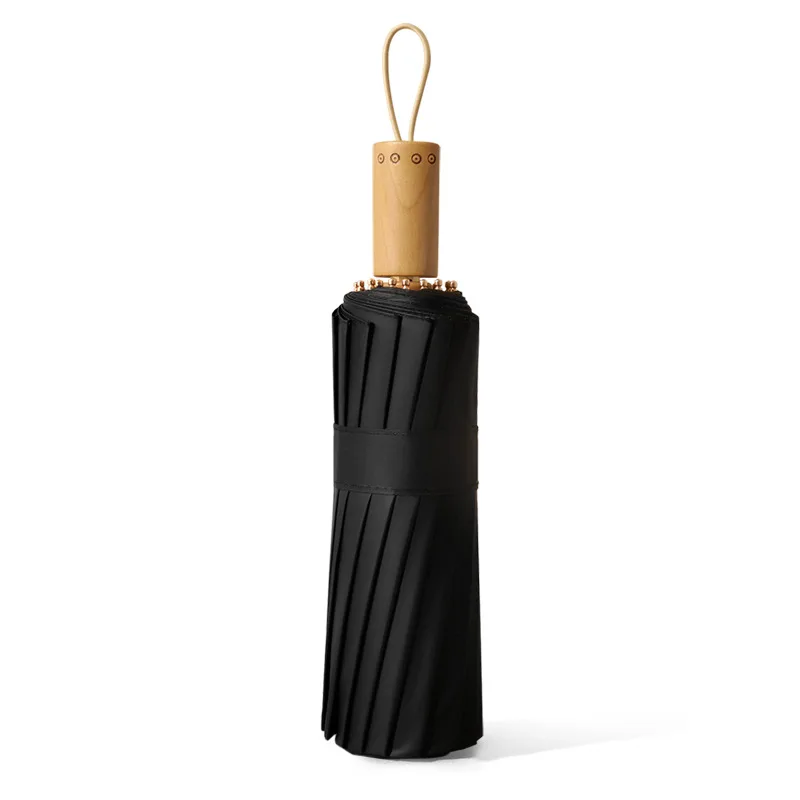 Manual Umbrella Women 16 Ribs Windproof Parasol Folding Rain Umbrellas Compact Aluminium Frame Designer
