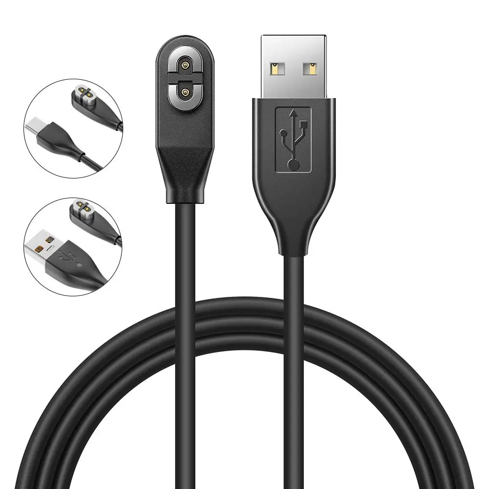Магнитный USB Type-C зарядный кабель из ПВХ 100 см, зарядное устройство для наушников с костной проводимостью для After Shokz AS800 AS803 S810 Магнитный USB Type-C зарядный кабель из ПВХ 100 см, зарядное устройство для наушников с костной проводимостью для After Shokz AS800 AS803 S810
