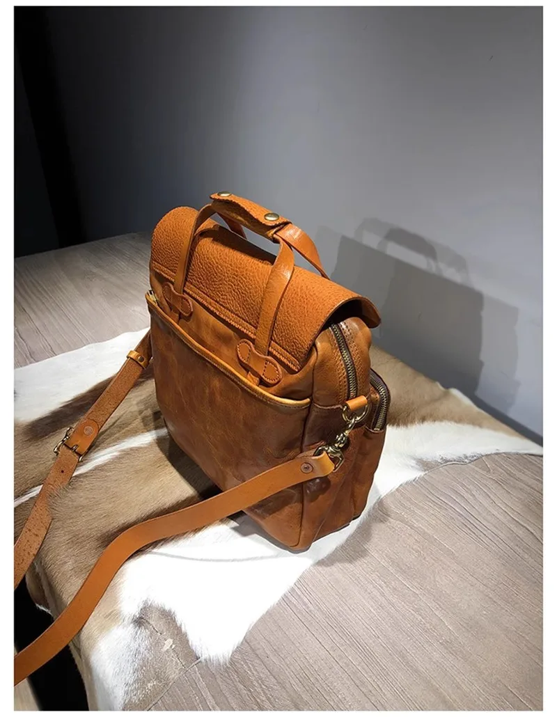 PNDME Organizer Designer Echtes Leder Damen Aktentasche Geschäftsreise Luxus Weiche Echtes Rindsleder Handtasche Arbeit Umhängetasche – Detail 5