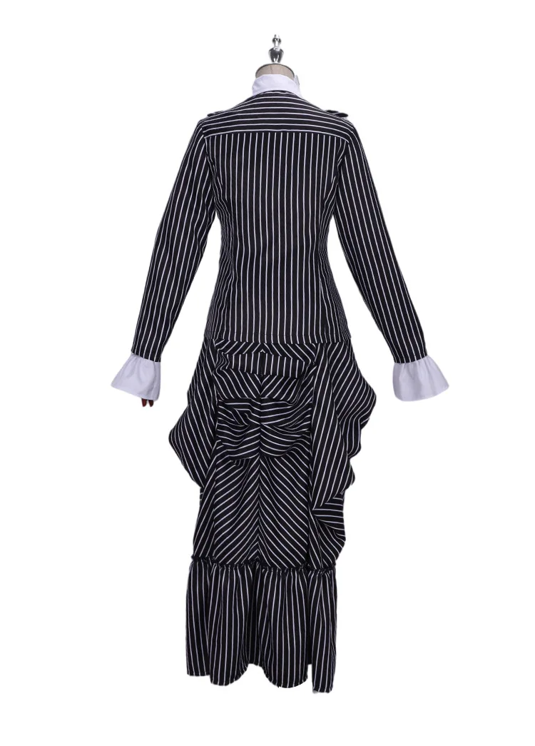 Disfraz De Jack Skellington Para Hombre – Abrigo Rayas Con Cola, Pantalón Y Pajarita Murciélago, Traje Cosplay De Pesadilla Antes De Navidad