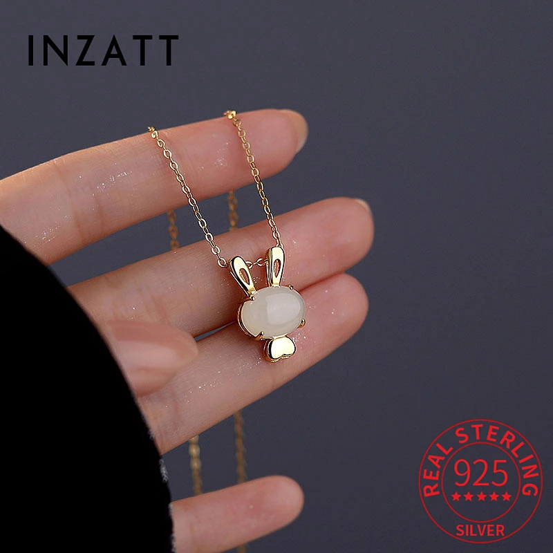 YFN Collar De Conejo Para Mujer, Collar De Conejo De Plata De Ley, Colgante De Conejo Para Mujer