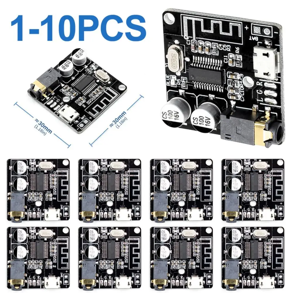 1-10PCS VHM-314 DIY Bluetooth Audio Receiver Board 3.7-5V Bluetooth 4.1/5.0 Mp3 Lossless Decoder Board Wireless StereoModule audio amplifier board audio decoder board