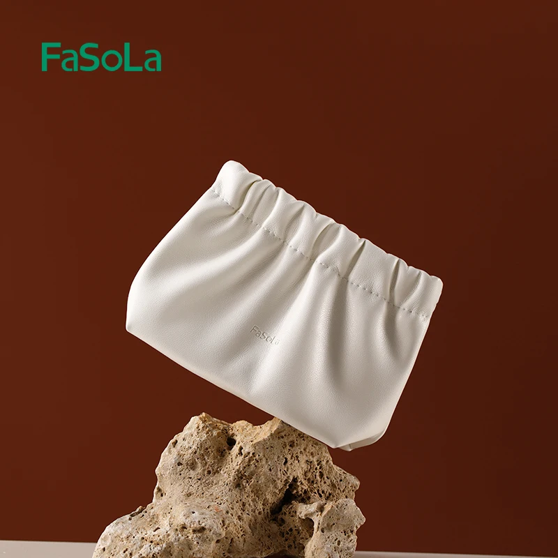 FaSoLa PU 심플 미니 립스틱 메이크업 보관 가방, 여성용 키 쥬얼리 디지털 정리함 휴대용 파우치, 숙녀 소형 화장품 가방