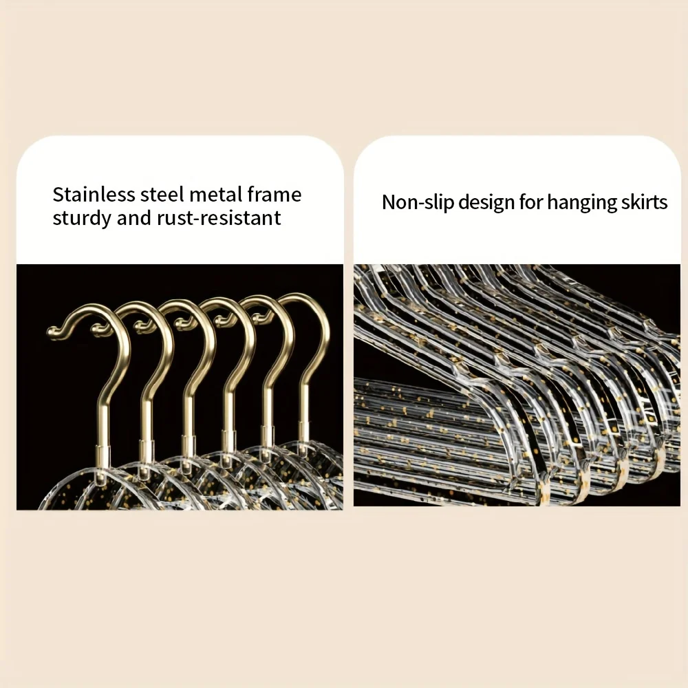 10/20/30 High-quality Acrylic Hangers, Transparent Hangers with Anti Slip and Invisible Design, Sturdy and Drop Resistant Space 5