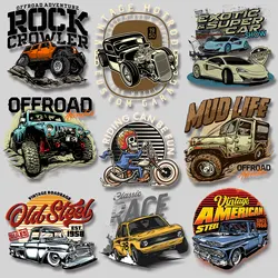 Super Cool Off-road Sports Car Clothes for Men Iron-on Transfers Cheap Easy to Use DIY Decoration