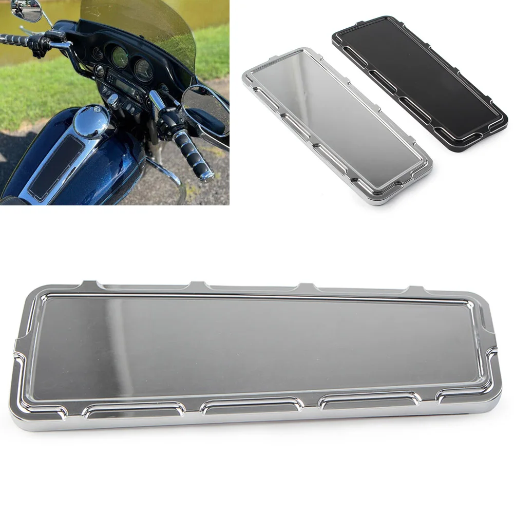 

Aluminum Motorcycle Dash Insert Cover For Harley Electra Glide FLHT FLHTC FLTR 2008-2016 Chrome/Black
